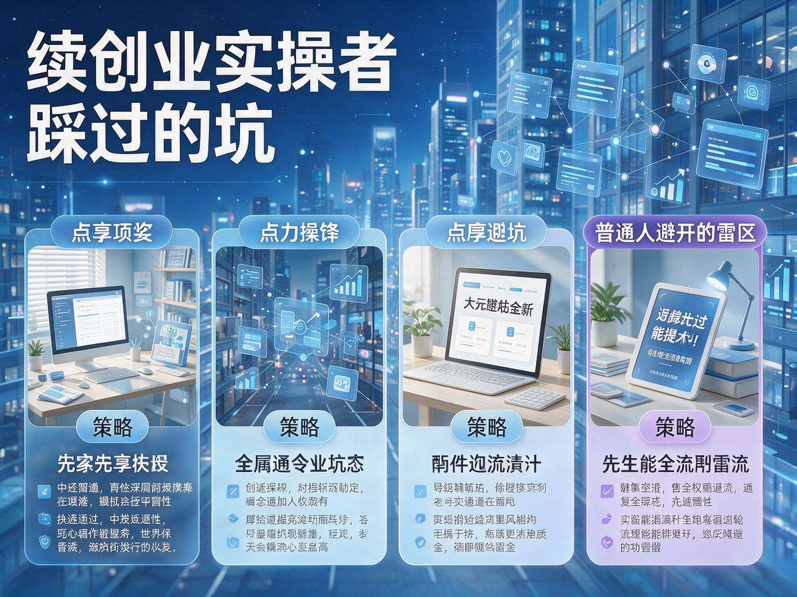 连续创业实操者踩过的哪些坑能帮普通人避开创业雷区