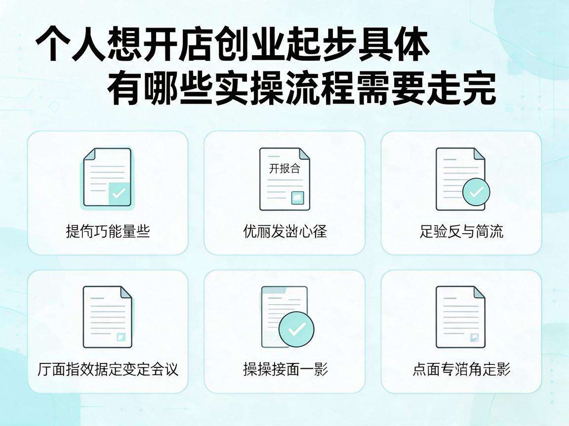 个人想开店创业起步具体有哪些实操流程需要走完