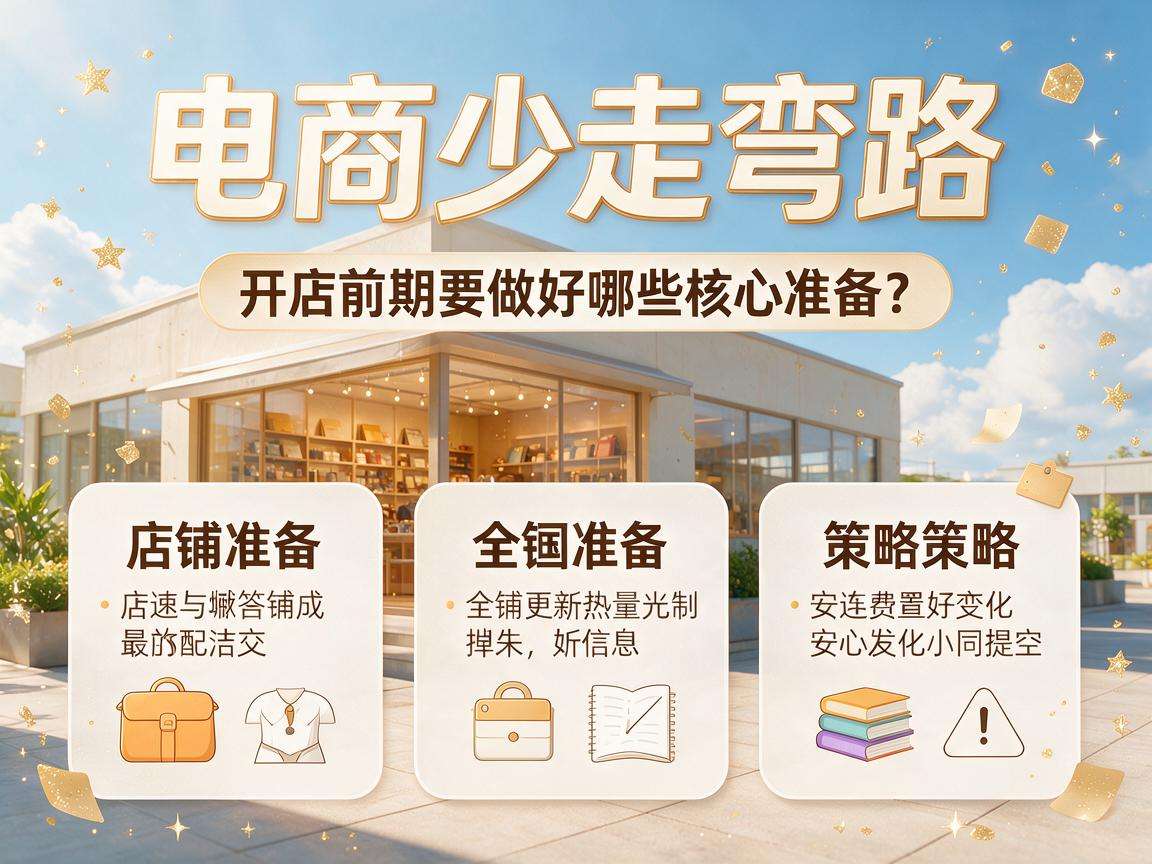 想做电商少走弯路开店前期要做好哪些核心准备