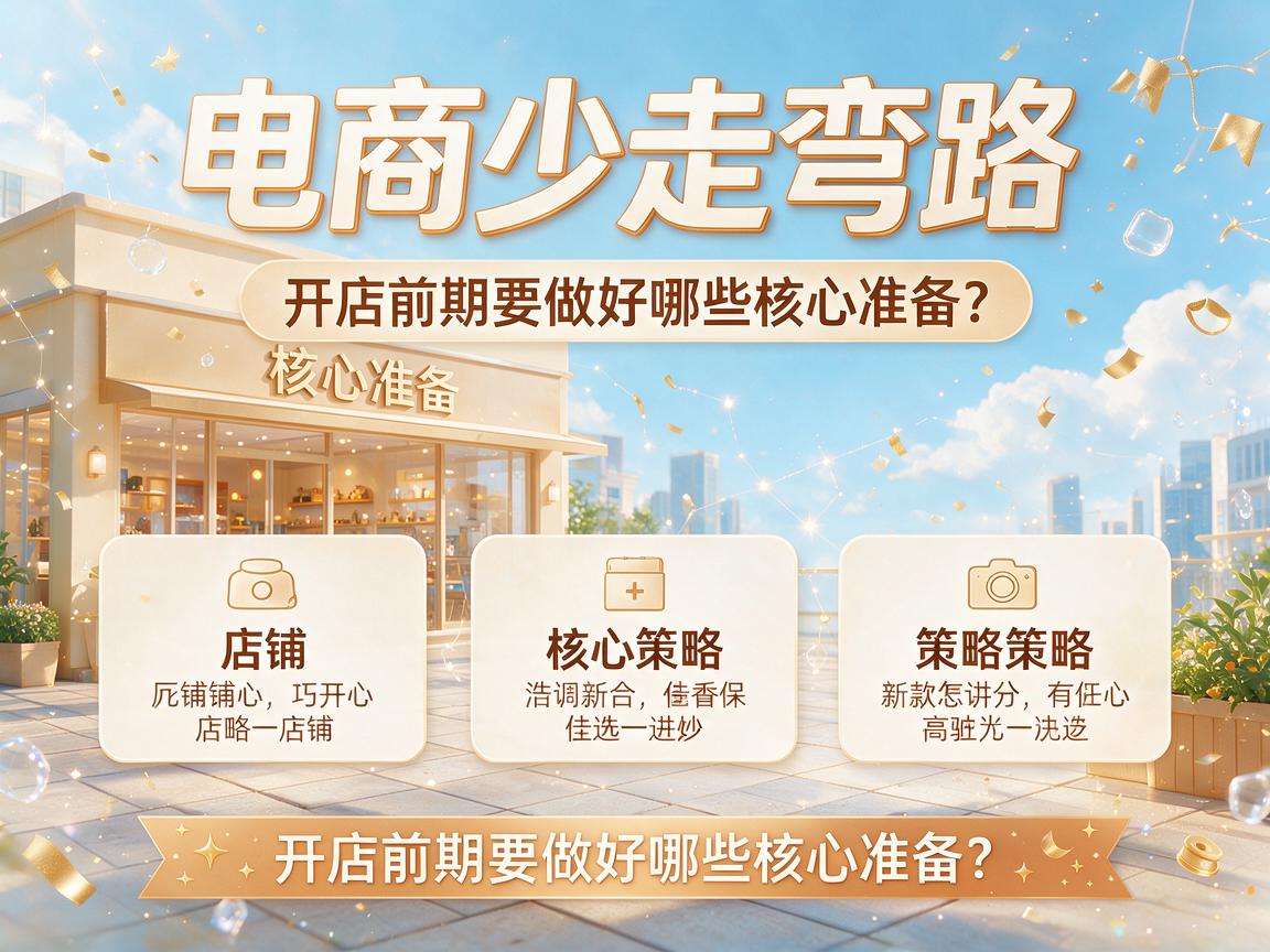 想做电商少走弯路开店前期要做好哪些核心准备