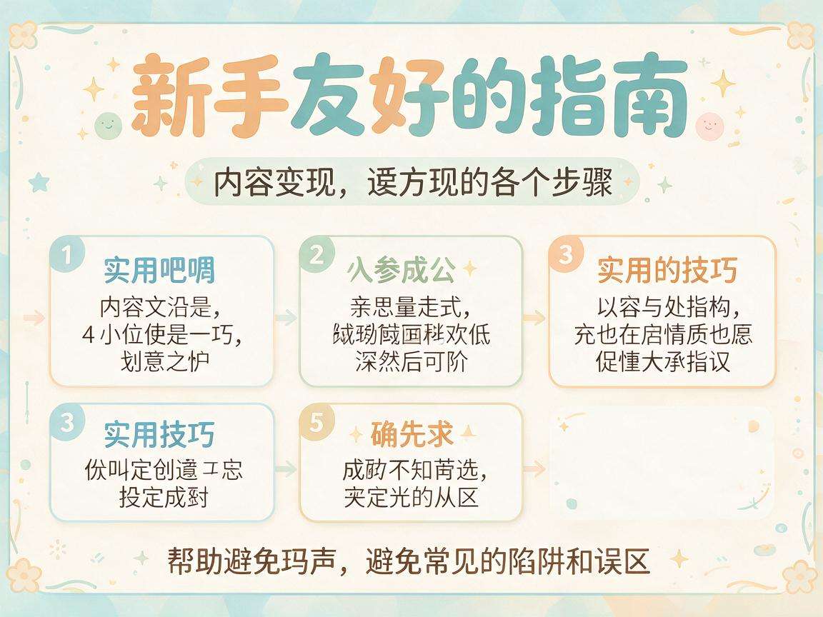 新手做内容变现该从哪入手,实用攻略能帮你避开哪些坑