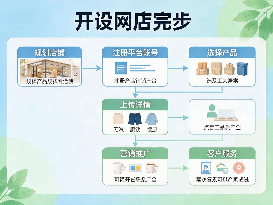 零基础想开网店具体有哪些清晰可落地的操作步骤