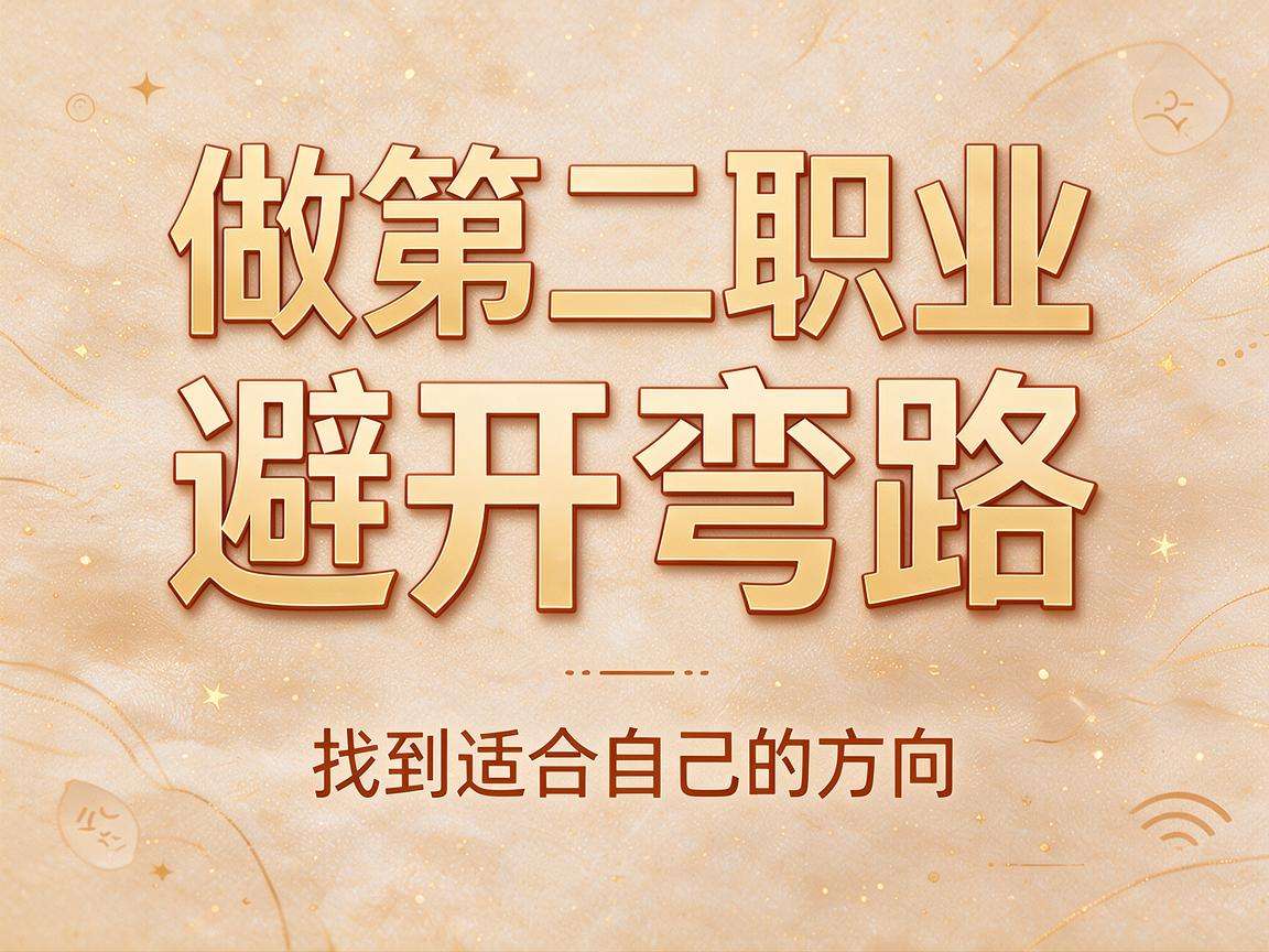 普通人想做第二职业开拓怎么避开弯路找到适合自己的方向