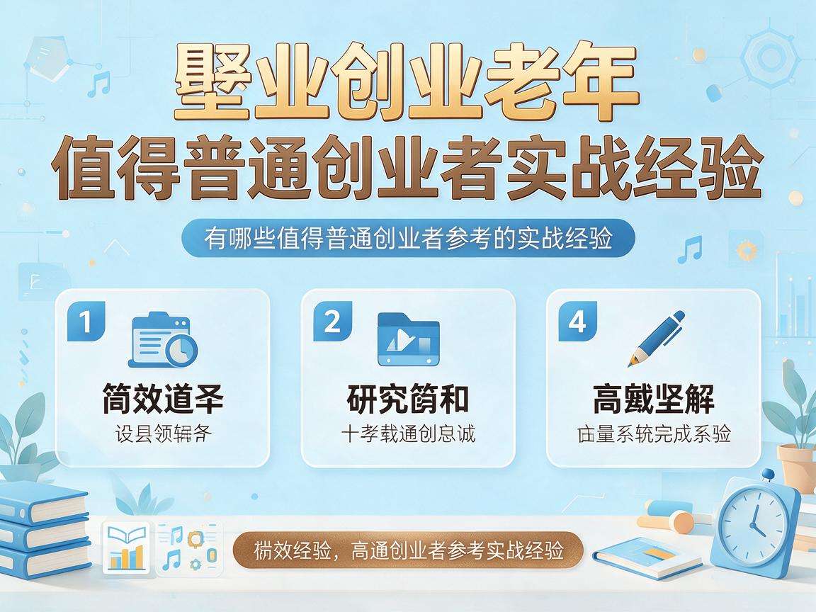 行业创业老兵身上有哪些值得普通创业者参考的实战经验