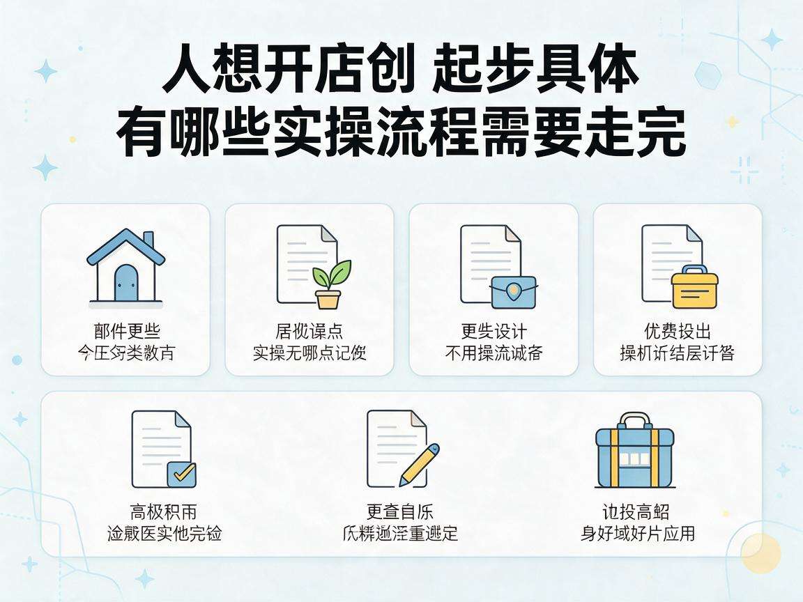 个人想开店创业起步具体有哪些实操流程需要走完