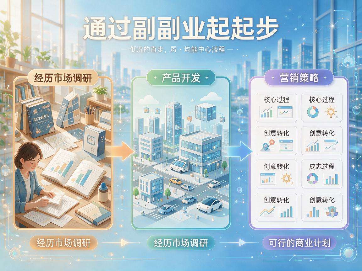 普通人想靠副业创业起步都要经历哪些核心过程
