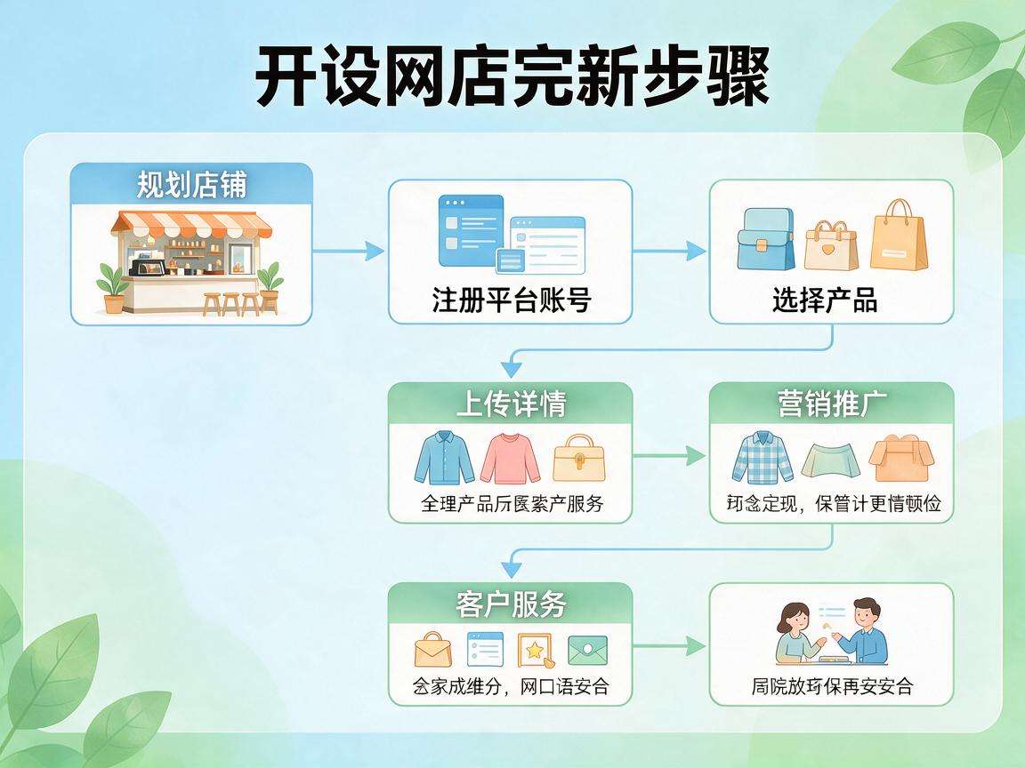 零基础想开网店具体有哪些清晰可落地的操作步骤