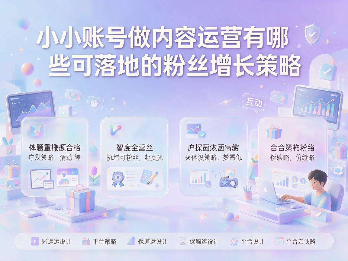 中小账号做内容运营有哪些可落地的粉丝增长策略
