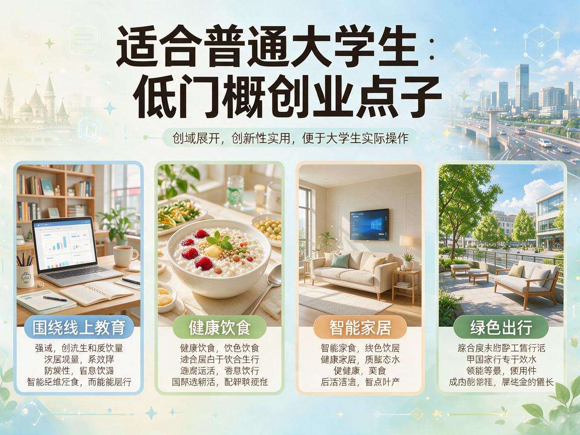 适合普通大学生的低门槛创业点子都有哪些可落地方向