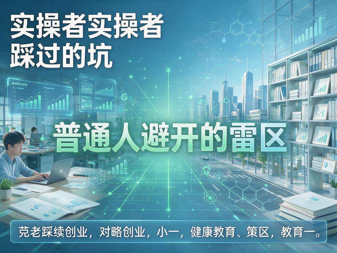 连续创业实操者踩过的哪些坑能帮普通人避开创业雷区