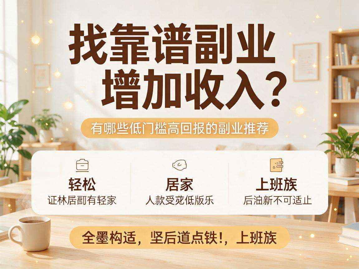 想找靠谱副业增加收入？有哪些低门槛高回报的副业推荐