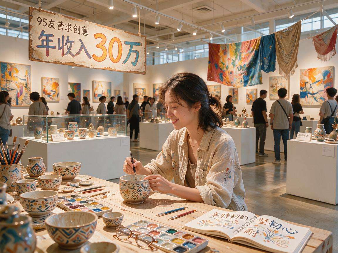95后女孩靠小众手工艺展会创业年入30万是怎么做到的