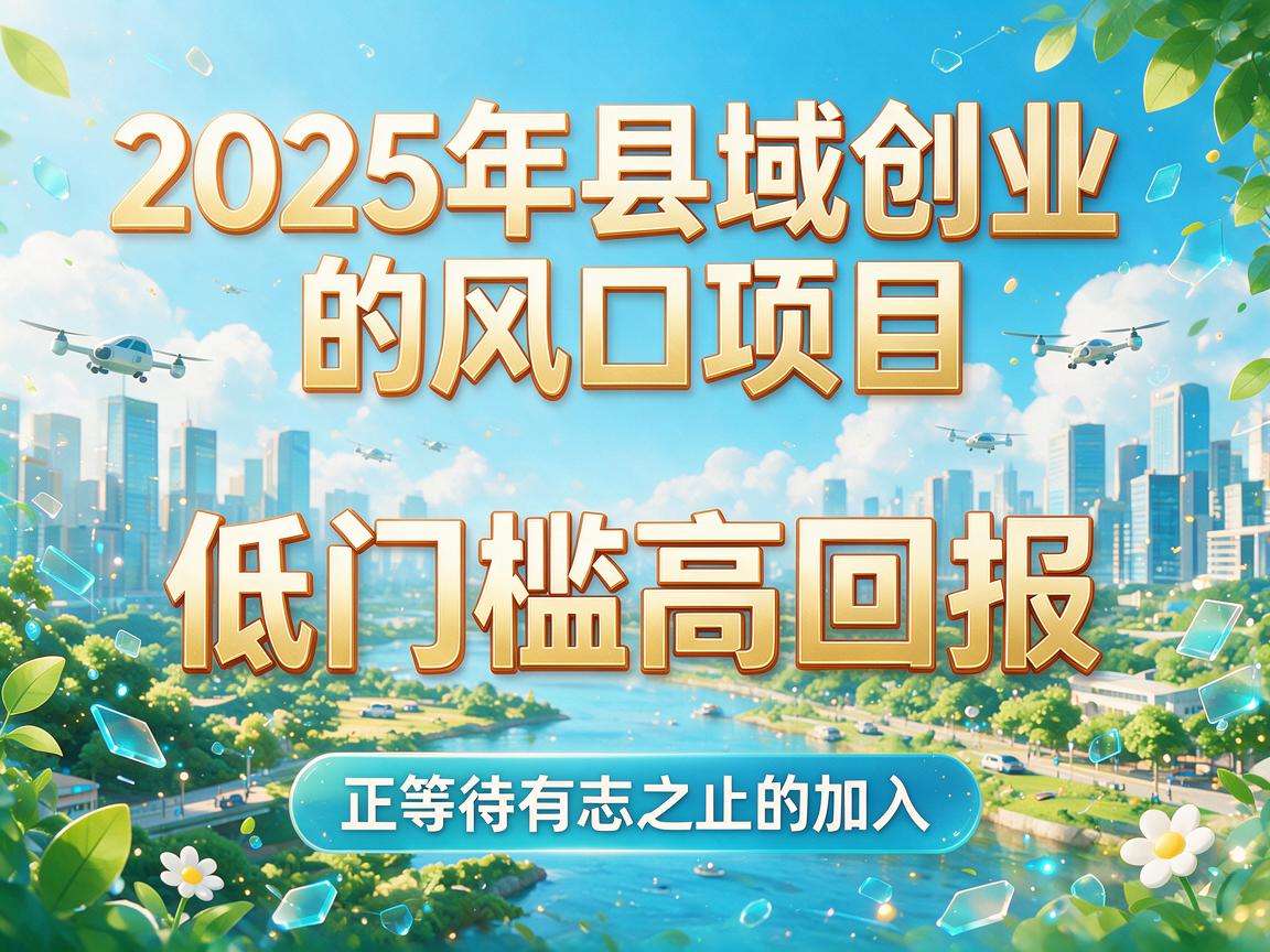 2025年县域创业有哪些低门槛高回报的风口项目